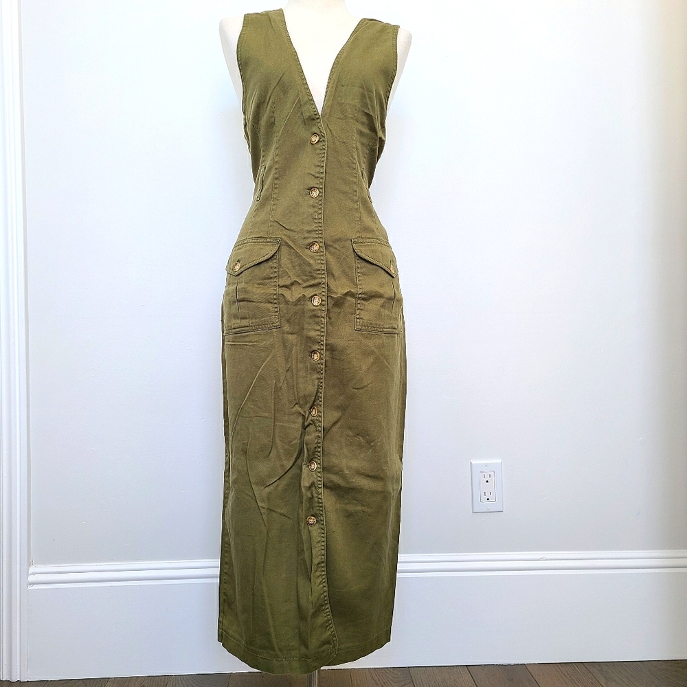 Faded Glory Button Down V Neck Dress Size …